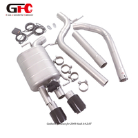 GFC convient à l'Audi A4 2.0T B8 304 Catback en acier inoxydable avec silencieux de système d'échappement à soupape de 2008 à 2016