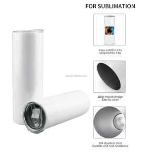 Vaso de acero inoxidable con sublimación en blanco de 20oz/30oz con aislamiento flaco al por mayor con pajita, <span class=keywords><strong>vasos</strong></span> térmicos a granel - Product Image 2