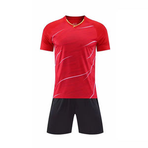 Toptan özel ucuz yetişkinler için futbol üniformaları 100% Polyester futbol formaları nefes futbol forması setleri erkekler - Product Image 3