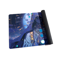 Tampon or personnalisé tapis de souris de jeu tapis de cartes étanches en caoutchouc Anime ébauches de sublimation imprimé tapis de souris personnalisé