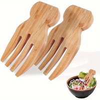 Fourchettes à salade en bambou écologiques et durables, ustensiles de service pour pâtes et légumes verts, cadeaux d'affaires, marque personnalisée, incontournable