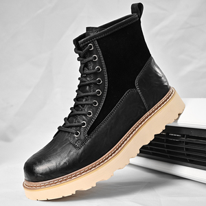 <span class=keywords><strong>Bottes</strong></span> à lacets en cuir microfibre de qualité pour hommes, durables, élégantes, au design classique, chaussures habillées très vendues, autres <span class=keywords><strong>bottes</strong></span> pour hommes - Product Image 2