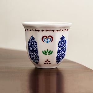 Logotipo personalizado 170ml 250ml Tazas de café expreso de Oriente Medio Tazas tradicionales de porcelana árabe Cawa - Product Image 6