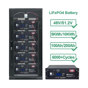 <b>48V</b> 300Ah LiFePO4 Stackable Hybrid Grid <b>Battery</b> with IP65 Protection and CAN Communication - Product Image 1