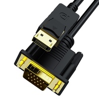 Cable Adaptador Convertidor Activo DisplayPort a VGA de 1.8m para Computadora Portátil de Negocios a Monitor o Proyector en Oficina y Aula