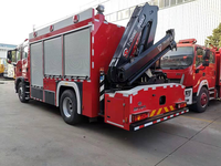 Nouveau camion de pompiers multifonctionnel diesel 4x2 robuste, système d'extinction d'incendie à mousse et eau, pompe à haute pression, certifié ISO