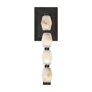 Applique Murale de Luxe <span class=keywords><strong>en</strong></span> <span class=keywords><strong>Albâtre</strong></span> Naturel, Design Moderne, Luminaire <span class=keywords><strong>en</strong></span> Laiton Massif pour Salon, Chambre à Coucher, Décoration d'Intérieur - Product Image 3