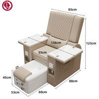 Fauteuil de Massage et Pédicure Électrique Inclinable Complet pour Salon et Spa, avec Fonction de Surf