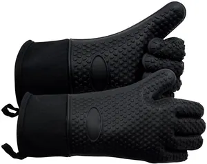 Gants de cuisine en Silicone résistants à la chaleur, 20 pièces, mitaines de four pour BBQ, longs gants de cuisson antidérapants étanches