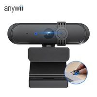 Cámara web USB 1080P, 30 fps, enfoque fijo con micrófono, cámara web para videoconferencias, Plug-and-Play sin controladores para ordenador portátil/PC