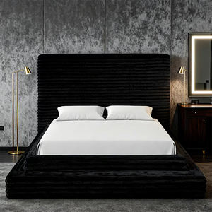 Современная кровать с каркасом из дуба, мягкой обивкой из вельвета, прочная, экологичная, с функцией хранения, на пружинном блоке, размеры Twin/<span class=keywords><strong>Queen</strong></span>/King - Product Image 1