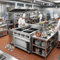In-Smart 3500W*4 Kompor Listrik Industri 4 Tungku Oven Komersial Dapur Restoran Tugas Berat SUS304 Garansi 1 Tahun