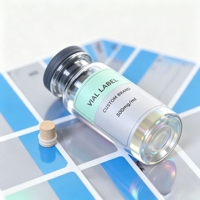 Autocollants pour flacons de peptides végétaux, soins naturels de la peau, imperméables, 2 ml, 10 ml, 15 ml, pour poudre de peptides à base de plantes