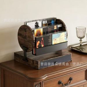 ชั้นวางซีดีไม้ 3 ชั้น พร้อมลิ้นชักเก็บของ สำหรับใช้บนโต๊ะทำงาน - Product Image 3