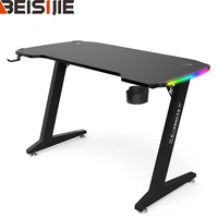 Bureau de jeu PC E-sports Wquantum en métal multicolore RGB avec surface en mélamine et porte-gobelet, modèle Z-XX Plus – Offre Spéciale