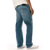 Özel Logo Baskılı Kışlık Yıkanmış Günlük Giyim Erkek Düz Paça Kot Pantolon Yüksek Kalite Normal Kalıp Nefes Alabilen Yüksek Bel Denim Kot Pantolon