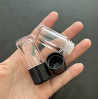 ISMAN Pot de luxe rond 3g noir transparent pour fard à paupières, flacon vide pour poudre libre, conteneur pour nail art, vente en gros, marque privée, usine