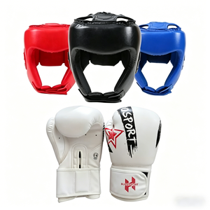 Kanayu - Juego <span class=keywords><strong>de</strong></span> 14 Piezas <span class=keywords><strong>de</strong></span> Guantes y Protector <span class=keywords><strong>de</strong></span> Cabeza para <span class=keywords><strong>Boxeo</strong></span>, para Principiantes y Jóvenes, 16 <span class=keywords><strong>Onzas</strong></span>, Incluye Vendas para Manos y Protectores Bucales, Material PU, para Entrenamiento - Product Image 3