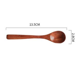 Cuillère en bois de bambou pour la cuisine, ustensile de cuisson, cuillère à soupe, cuillère à thé, cuillères en bois à long manche pour enfants - Product Image 6