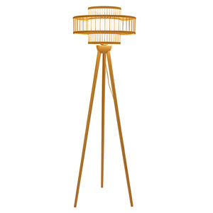 Paralume in bambù <span class=keywords><strong>Vintage</strong></span> fatto a mano a Led lampade da terra treppiede in legno E27 luci da pavimento ad angolo per soggiorno decorazioni per la casa - Product Image 6