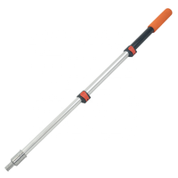 Perche d'extension écologique avec poignée universelle, manche compact en aluminium à 2 sections, idéale pour le nettoyage des roues et des intérieurs