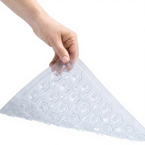 Tappetino Antiscivolo Rettangolare Brevettato <span class=keywords><strong>GORILLA</strong></span> <span class=keywords><strong>GRIP</strong></span> per Vasca e Doccia, Lavabile in Lavatrice, con Ventose e Fori di Drenaggio, Morbido, 35x16 Pollici, Trasparente - Product Image 1