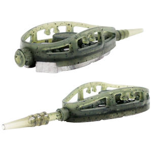 Alimentador de método de metal al por mayor 20G 30g 40g 50g jaula alimentador seco de fundición larga alimentador de método de pesca de fósforo grueso - Product Image 4