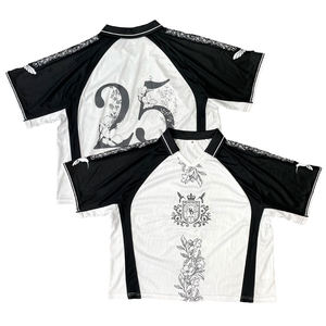 <span class=keywords><strong>Ensemble</strong></span> de maillot de football rétro en maille personnalisé de haute qualité OEM populaire pour adultes unisexe, chemises d'entraînement légères et respirantes - Product Image 3