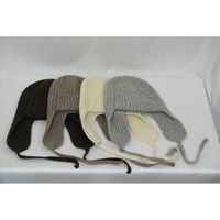 Nuevo Diseño de Gorro de Invierno de Lana Mongola Gris (Venta al Por Mayor) Modelo MONECO 2-009-sw-124 Ajustable, Transpirable e Impermeable Unisex