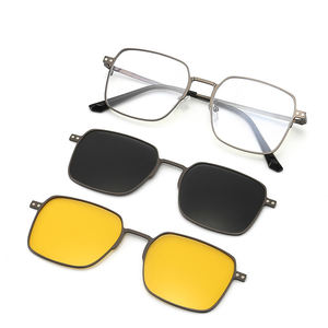 Lunettes de soleil polarisées résistant aux UV manchon d'aspiration magnétique myopie lunettes cadre métal TAC unisexe multi <span class=keywords><strong>lunette</strong></span> polarisée 3 en 1 - Product Image 2