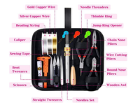 Kit de fabrication de bijoux avec outils, fils, composants pour la réparation de bijoux et la création de colliers avec sac