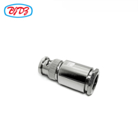 Connecteur coaxial RF mâle BNC à fixation par pince pour câble RG8 BJR 400, en stock, en cuivre