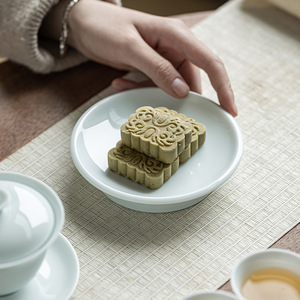 Ceramic Teapot Stand Yingqing Color Kung Fu <b>Tea</b> <b>Set</b> Household Creative Retro <b>Tea</b> Tray With Fruit Plate - Product Image 2