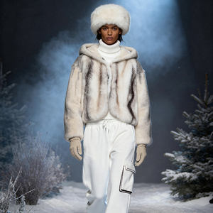 卸売向けハイエンド ショート丈 冬用コート レディース フェイクファー ジャケット - Product Image 1