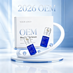 Sérum facial premium à l'acide hyaluronique et aux peptides bleus, traitement micro-renouvelant pour la peau, revitalise la peau fatiguée et vieillissante du visage - Product Image 2