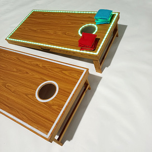 Cornhole Outdoor Wooden Bean Bag Toss Corn Hole Led Lights Board Golf Chipping <span class=keywords><strong>Game</strong></span> Set - Product Image 2