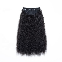 Extensions de cheveux synthétiques Wet&Wavy à clipser avec queue de cheval, ondulations naturelles, effet mouillé et ondulé