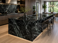 Dalle de marbre vert Verias pour carrelage mural poli, crédence de salle de bain, niche de douche, plateau de console, rebord de fenêtre et découpe sur mesure