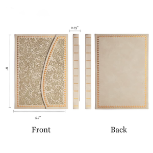 Персонализированный блокнот-трансформер на магните, винтажный ежедневник с твердой обложкой из искусственной кожи, линованные страницы, закладка-лента - Product Image 2