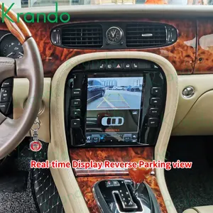 Krando Radio mobil 10.4 inci MODEL Tesla, Radio mobil layar sentuh Android, pemutar DVD Radio untuk Jaguar XJ 2004-2008, Unit kepala