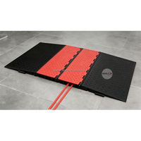 Rampe de protection de câbles robuste en caoutchouc pour fauteuil roulant et piétons, conforme ADA, avec fonction de rampe de vitesse