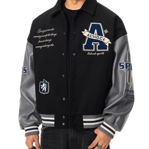 Chaqueta de Béisbol Bordada Personalizada Unisex, Ropa Urbana, Toalla para Invierno y Otoño, Estilo Urbano con Logotipo Frontal, Fabricante de Chaquetas - Product Image 1