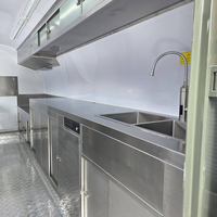 Remorque alimentaire mobile en fibre de verre courbée, directement d'usine, entièrement équipée pour la cuisson, résistante à la rouille, 4 roues, pour bonbons et chips
