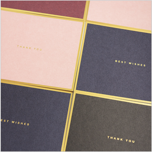 Carte de remerciement de luxe élégante de haute qualité pour les petites entreprises, personnalisée avec logo, cartes d'invitation avec feuille d'or, carte de remerciement - Product Image 4