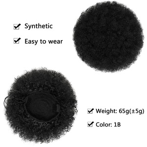 <span class=keywords><strong>Chignon</strong></span> afro <span class=keywords><strong>de</strong></span> 8 pouces avec cordon <span class=keywords><strong>de</strong></span> serrage # <span class=keywords><strong>Chignon</strong></span> <span class=keywords><strong>de</strong></span> cheveux bouclés crépus 1B pour femmes noires africaines, extension <span class=keywords><strong>de</strong></span> cheveux synthétiques - Product Image 3