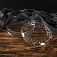 Boîte de rangement pour gâteaux et aliments en plastique PS jetable, forme unique, transparente, avec couvercle, pour biscuits, bonbons, en-cas, JNH-025