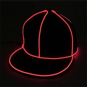 personalizado gorras Snapbacks <span class=keywords><strong>El</strong></span> sombrero Led de neón <span class=keywords><strong>El</strong></span> cable de béisbol intermitente tapa para Navidad Carnaval de Halloween - Product Image 5