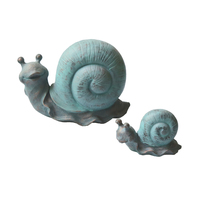 4.5 pouces Décoration De Jardin En Céramique Florale Statue D'escargot Décoration En Céramique Escargot Figurine Décoration