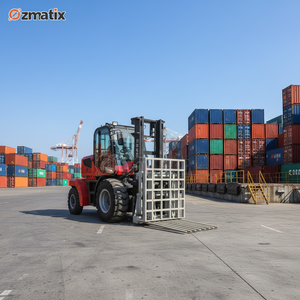 Chariot élévateur tout-terrain chinois OMT à direction arrière 4x4, <span class=keywords><strong>3</strong></span> tonnes, 5 tonnes, diesel, avec moteur EPA - Product Image 1