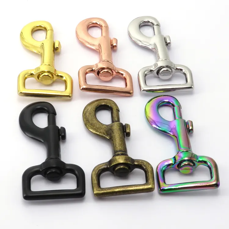 Nickel Free Custom Farbe Größe Starke Sicherheit Solid Snap Hook Swivel Bag Hardware Clip Snap Hook für Taschen